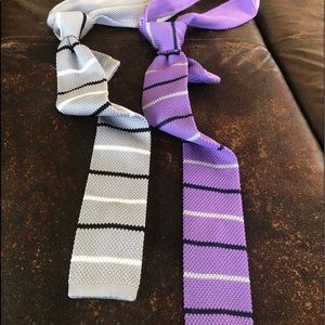 2 Knit Ties Handmade